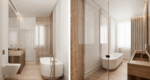 Upper floor apartment in Berlin - Visualisierung Masterbad