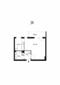 Vermietetes Studioapartment mit Balkon - Grundriss