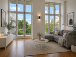 Sonnige 3-Zimmerwohnung mit Balkon und viel Tageslicht - Wohnzimmer Visualisiert