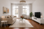 Pure city living: 2-room apartment on Kurfürstenstraße - Wohnzimmer Visualisiert