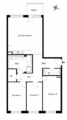 Dreamy 4-Bedroom Apartment with Balcony - Grundriss