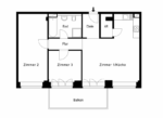 Ruhig gelegene 3 Zimmerwohnung mit Balkon - WE 196