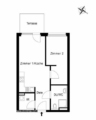 Elegante 2 Zimmer mit sonniger Terrasse – Ohne Provision - Grundriss