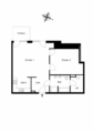 Creative 2-Room Apartment with Exclusive Terrace – Commission-Free - Grundriss