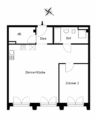 Großzügige 2-Zimmer-Wohnung mit lichtdurchflutetem Wohnambiente - Grundriss