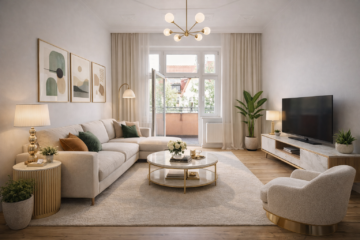 Elegant studio oasis with a balcony, 10439 Berlin, Upper floor apartment