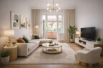 Elegant studio oasis with a balcony - Wohn-Schlafbereich