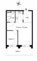 Attraktive 2-Zimmerwohnung mit großem Sonnenbalkon - Grundriss