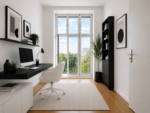 Pure living comfort: bright 3-room apartment with a large balcony - Arbeitszimmer Visualisiert