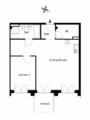 Charming two-room apartment in green Lichterfelde. - Grundriss
