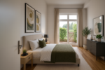 Charming two-room apartment in green Lichterfelde. - Schlafzimmer Visualisiert